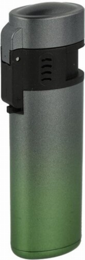 Prof Feuerzeug Jet-Blueflame Color Metall Spray grün 3v5