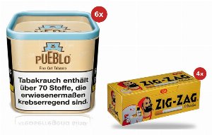 Pueblo 600g Tabak Sparpaket (6 x Pueblo + 4 x Zig Zag 250er)
