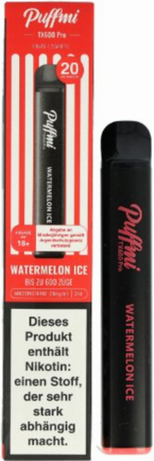 Puffmi TX600 Pro Watermelon Ice Einweg E-Shisha 20mg