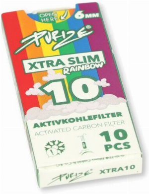 Purize Xtra Slim  Rainbow Aktivkohlefilter 10 Stk.