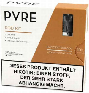 PVRE Pod Liquid mit Smooth Tobacco 10mg