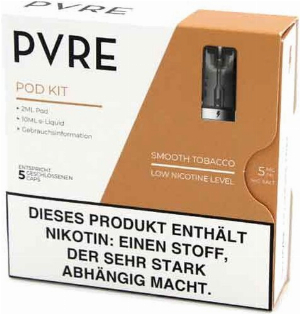 PVRE Pod Liquid mit Smooth Tobacco 5mg