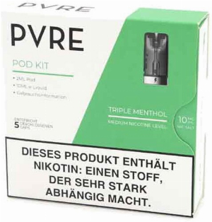 PVRE Pod Liquid mit Triple Menthol 10mg