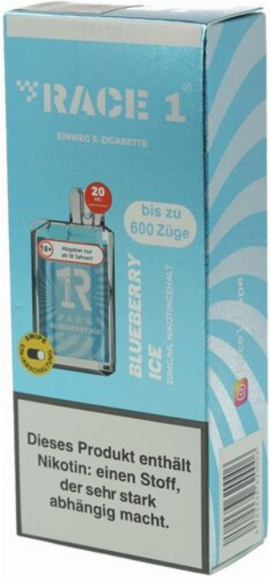Race One Einweg E-Zigarette Blueberry Ice 20mg
