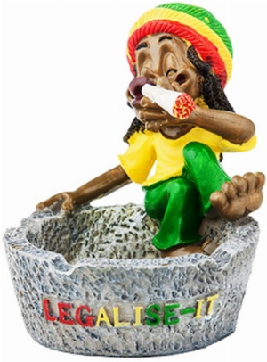 Rasta Wanne Aschenbecher Polyresin Ø 10,5cm, H 12cm