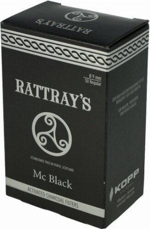 Rattrays Mc Black Aktivkohlefilter 9mm 50 Stk.