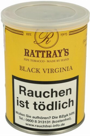 Rattrays Pfeifentabak Black Virginia 100g Dose