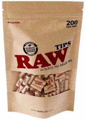 RAW Authentic Pre-Rolled Tips 200 Stück