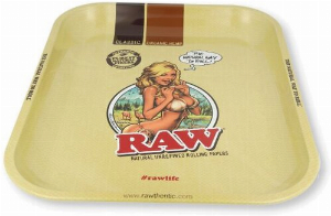 Raw Rolling Tray Metall Large Motiv Raw Girl