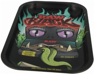 RAW Rolling Tray Small Metall RAW Black Monster