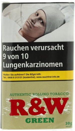 Raw Tabak ohne Zusatzstoffe Authentic Green (ehem.Organic) 30g Päckchen Feinschnitt