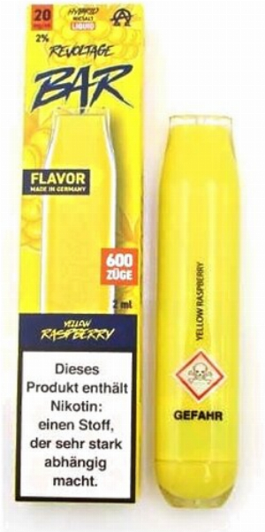Revoltage Bar 600 Einweg E-Zigarette Yellow Rasperry 20mg