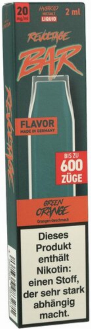 Revoltage Bar 600 Einweg E-Zigarette Green Orange 20mg