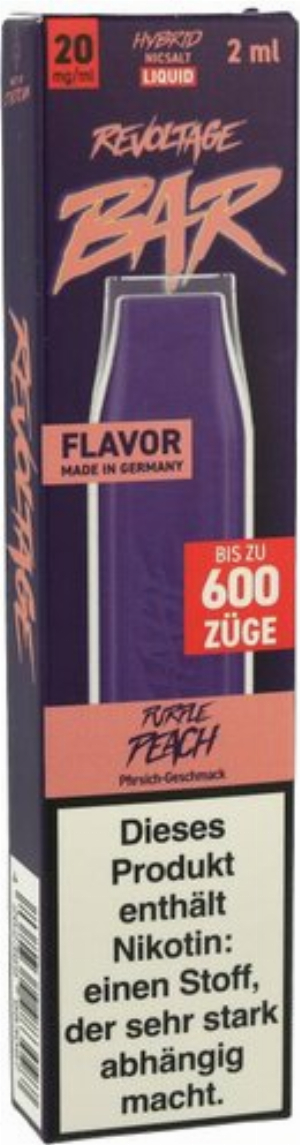 Revoltage Bar 600 Einweg E-Zigarette Purple Peach 20mg