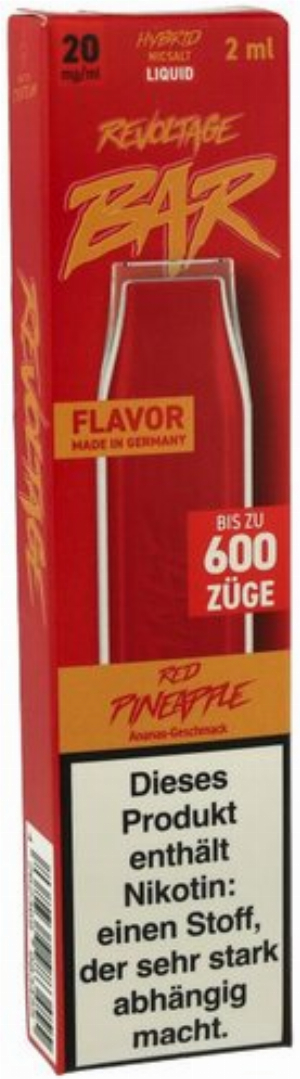 Revoltage Bar 600 Einweg E-Zigarette Red Pineapple 20mg