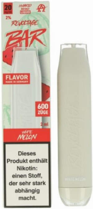Revoltage Bar 600 Einweg E-Zigarette White Melon 20mg