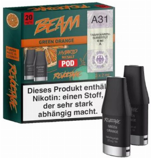 Revoltage Beam Pod  Green Orange 20mg
