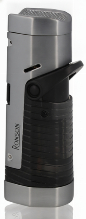 Ronson Bora2 Zigarrenfeuerzeug Silver 3er Jetflame