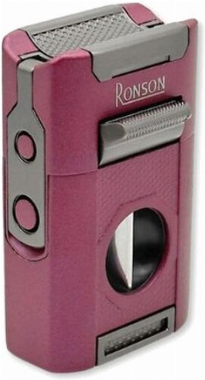 Ronson Giant Zigarrenfeuerzeug Purple 4er Jetflame mit Zigarrenzubehör