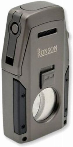 Ronson Mirage Zigarrenfeuerzeug Gun Metal 2er Jetflame  mit Zigarrenzubehör