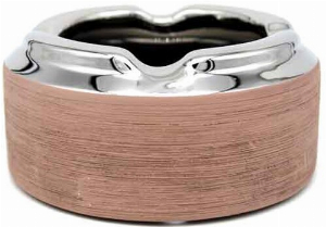 Salon-Ascher rund Keramik Betonoptik braun