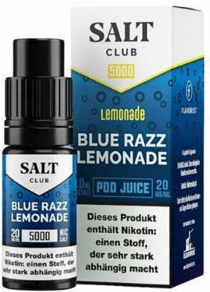 Salt Club 5000 Nikotinsalz Liquid Blue Razz Lemonade 20mg