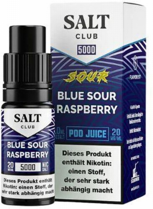 Salt Club 5000 Nikotinsalz Liquid Blue Sour Raspberry 20mg