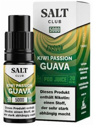 Salt Club 5000 Nikotinsalz Liquid Fusion Kiwi Passion Guava 20mg