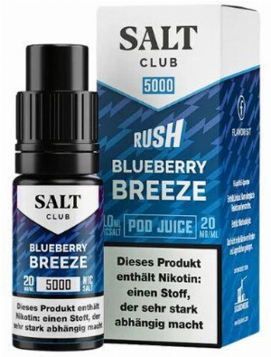 Salt Club 5000 Nikotinsalz Liquid Rush Blueberry Breeze 20mg