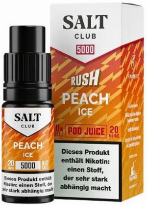 Salt Club 5000 Nikotinsalz Liquid Rush Peach Ice 20mg
