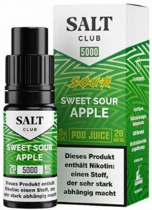 Salt Club 5000 Nikotinsalz Liquid Sweet Sour Apple 20mg