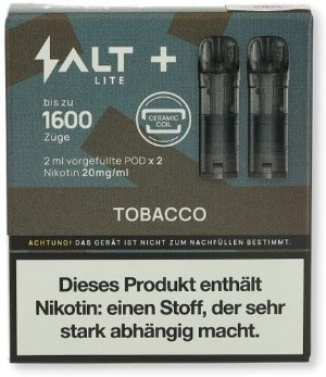 Salt Plus Lite Tobacco Prefilled Pods 2x2ml 20mg