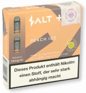 Salt Plus Peach Ice Prefilled Pods 2x2ml 20mg