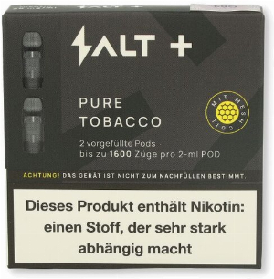 Salt Plus Pure Tobacco Prefilled Pods 2x2ml 20mg