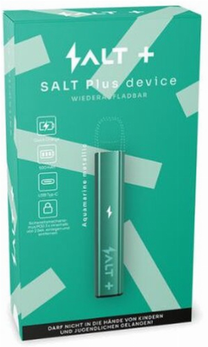 Salt Plus Device-Kit Aquamarine Metallic Akkuträger