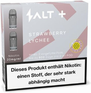 Salt Plus Strawberry Lychee Prefilled Pods 2x2ml 20mg