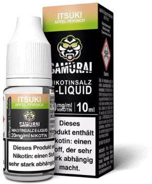 Samurai Nikotinsalz Liquid Itsuki Apfel Pfirsich 20mg