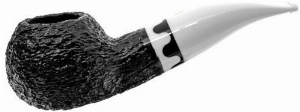 Savinelli Pfeife Balanzone Rustic 320 Schwarz