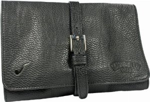 Savinelli Pfeifentasche Schwarz Leder 4er
