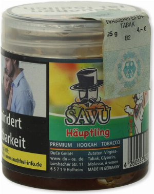 Savu Häuptling 25g Shisha Tabak