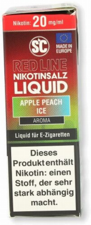 SC Red Line Nikotinsalz Liquid Apple Peach Ice 20mg