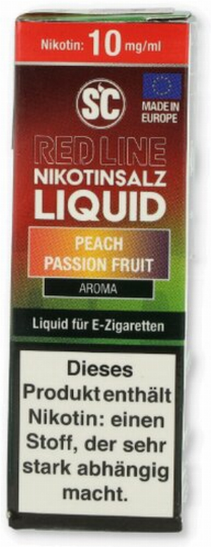 SC Red Line Nikotinsalz Liquid Peach Passion Fruit 10mg