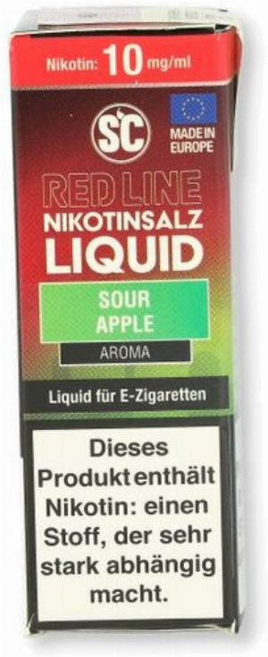 SC Red Line Nikotinsalz Liquid Sour Apple 10mg