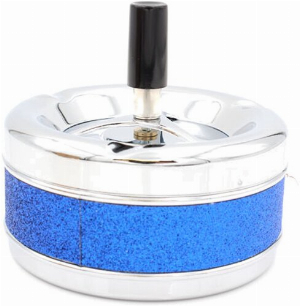 Schleuderascher Metall Glitzer Blau