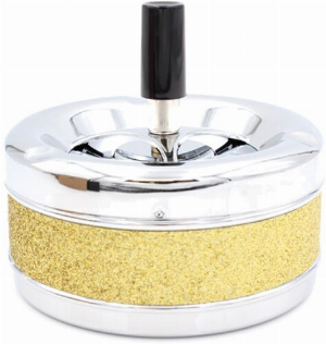 Schleuderascher Metall Glitzer Gold