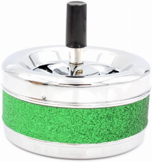 Schleuderascher Metall Glitzer Grün