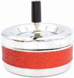 Schleuderascher Metall Glitzer Rot