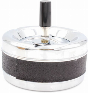 Schleuderascher Metall Glitzer Schwarz