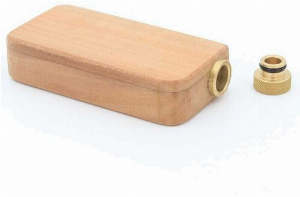 Schnupftabakdose Naturholz Birne mit Messingverschluss