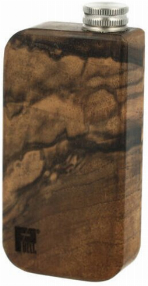 Schnupftabakdose Naturholz Nuss Wurzelholz mit Metallverschluss